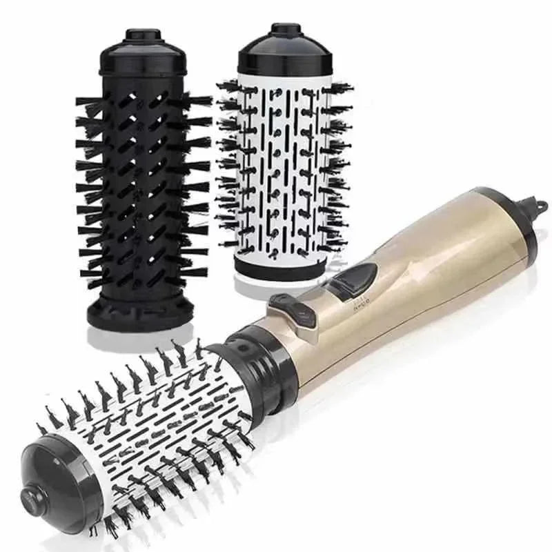 Glevato | 3-in-1 Rotating Hair Dryer and Styler with Adjustable Temperature for Effortless Curls and Waves