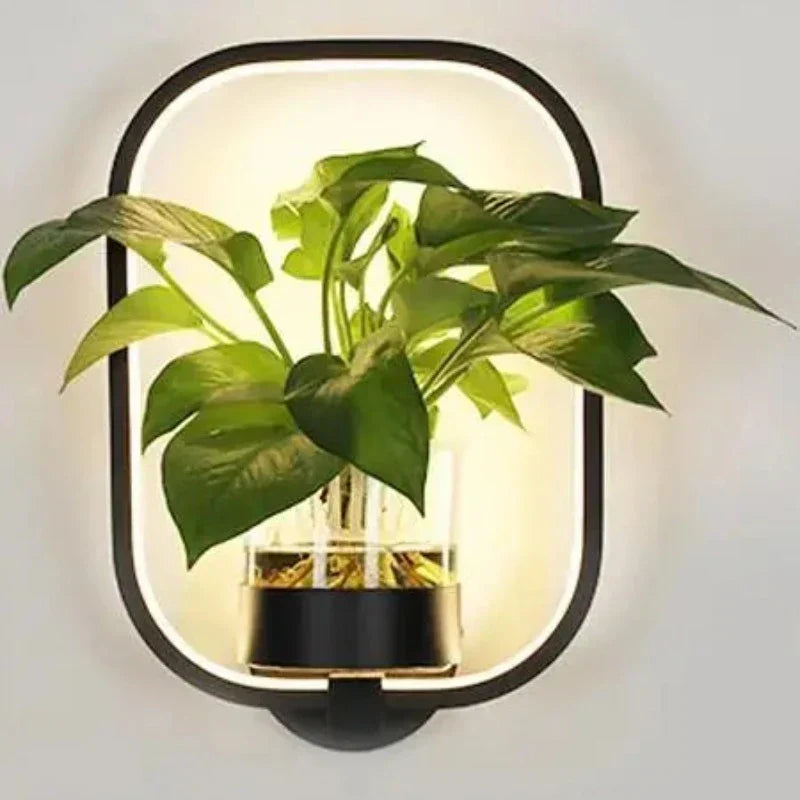 Glevato | Botanical Wall Light with Plant | Stylish Wall Lighting