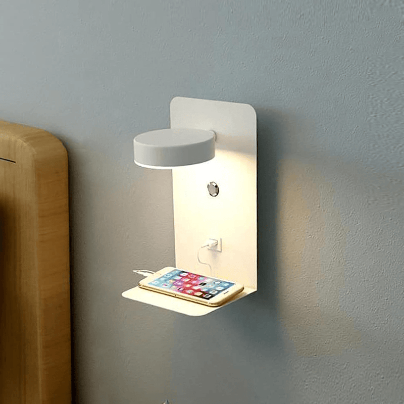 Glevato | BrightSpot Night Lamp with Charger – 330° Rotating LED Desk Light with USB Charging Dock