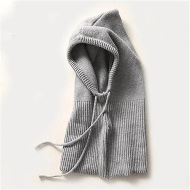 Glevato | Cashmere Knit Winter Hat with Hood – Warm & Elegant