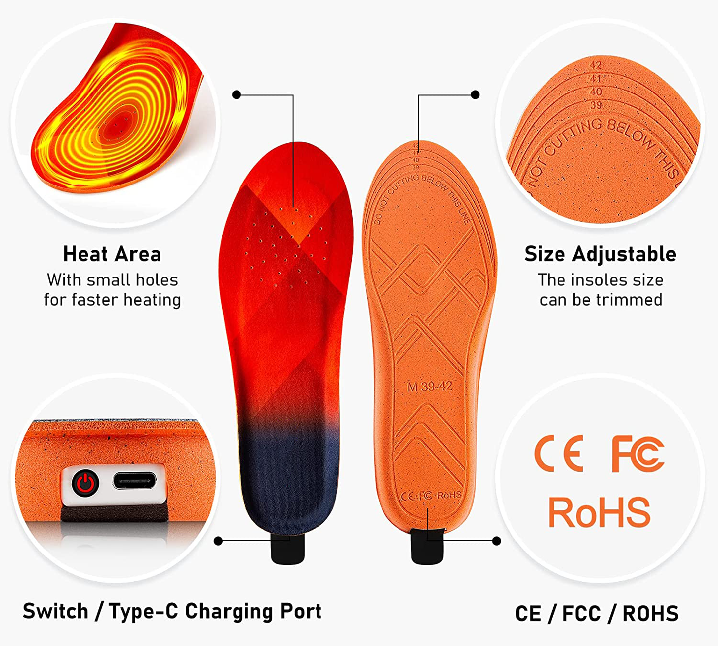 Glevato | Heated Insoles with Rechargeable Wireless Heat