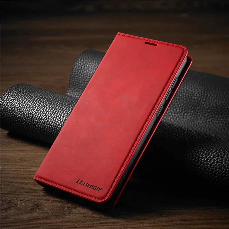 Glevato | iPhone Case: Magnetic Leather Pouch for Stylish Protection