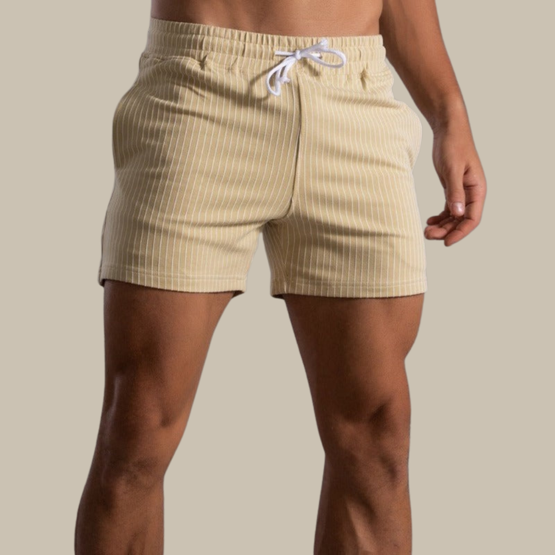 Glevato | Men's Striped Fitness Shorts - Quick Dry