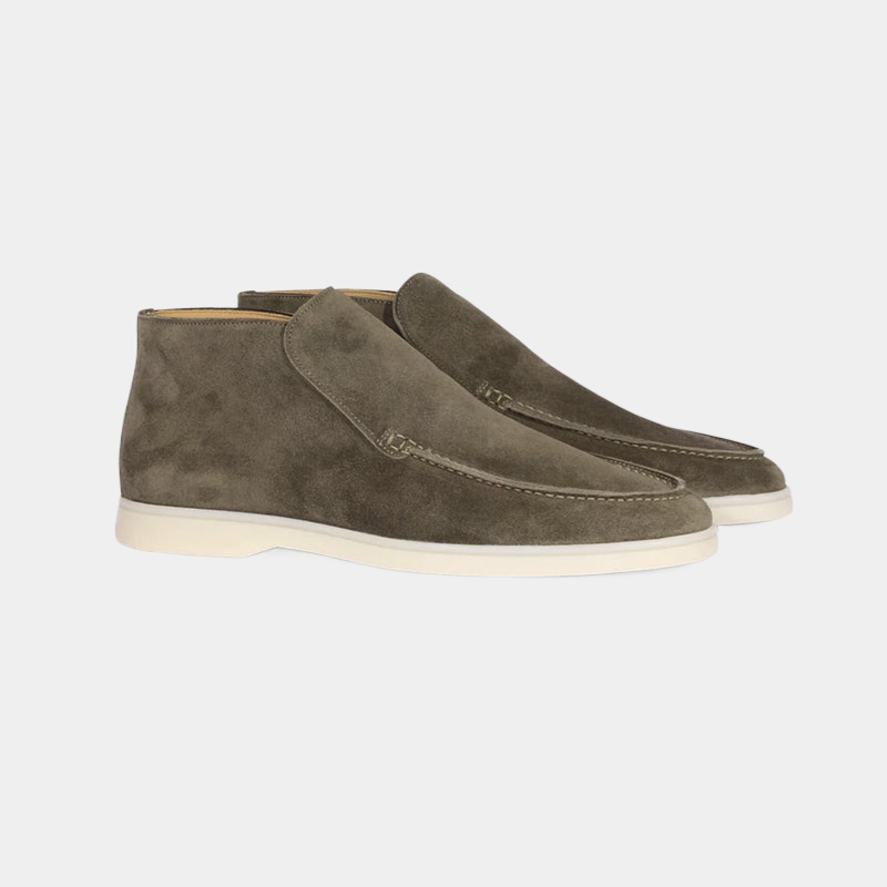 Glevato | Men's Suede Chukka Loafers with Stitch Detail