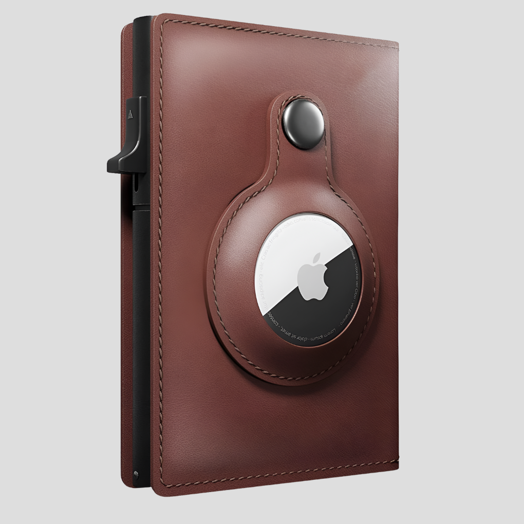 Glevato | Men's Wallet with Airtag Holder | Slim Card Case