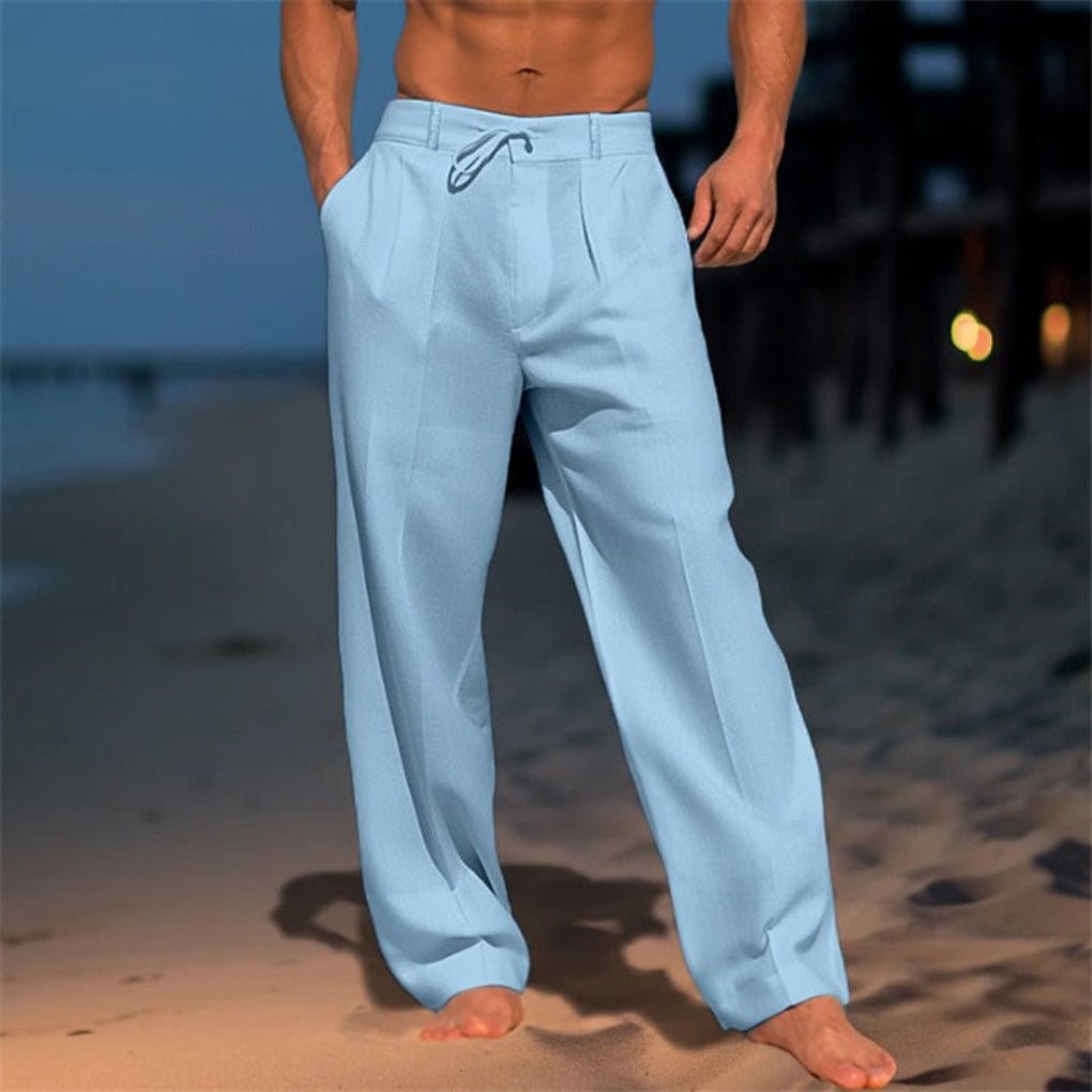 Glevato | Men's Wide Leg Drawstring Trousers