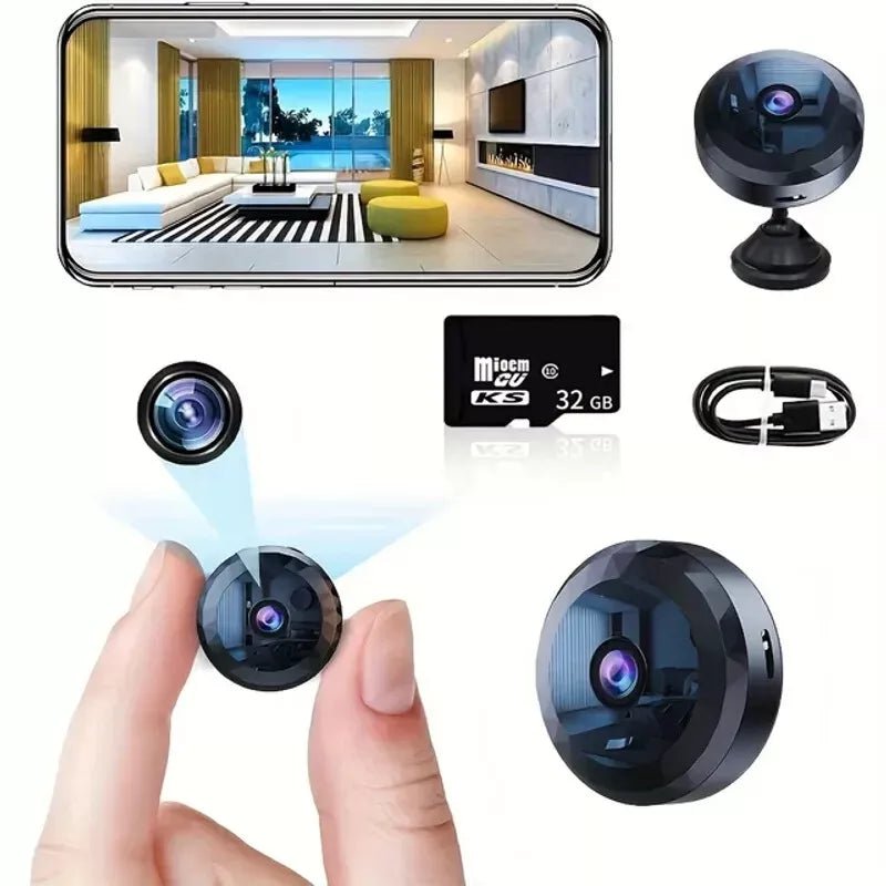 Glevato | OPTIGUARD – Magnetic Mini WiFi Camera 1080P HD with Night Vision & Motion Detection