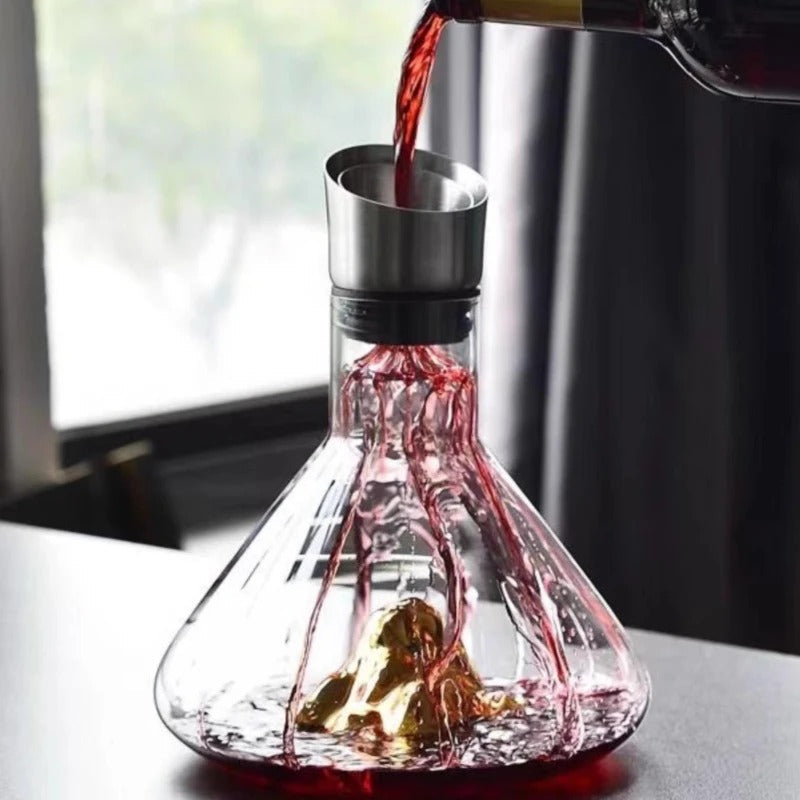 Glevato | Premium Wine Decanter | Lead-Free Crystal with Rapid Aeration & Filtration for Enhanced Tasting Experience
