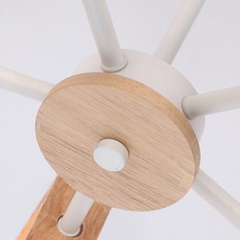 Glevato | Sputnik Chandelier Made of Wood | Modern Geometric Design