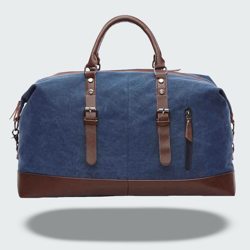 Glevato | Travel Duffle Bag in Waxed Canvas – Durable and Waterproof with Leather Details
