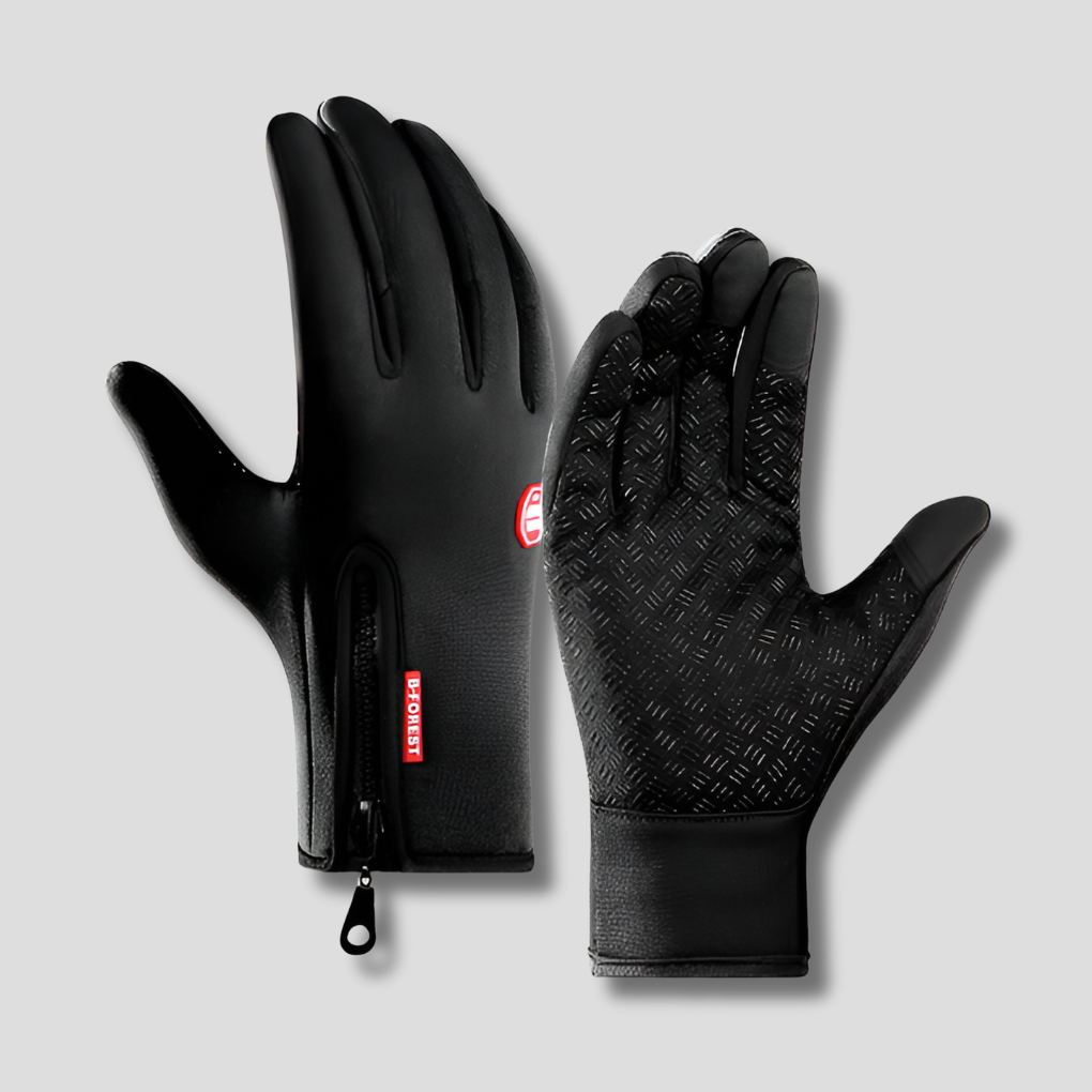 Glevato | Unisex Heated Cycling and Ski Gloves with Zipper Accent