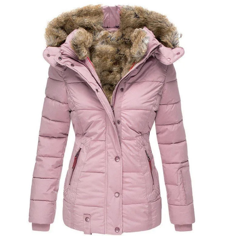 Glevato | Warm Winter Jacket with Fur Lining for Women