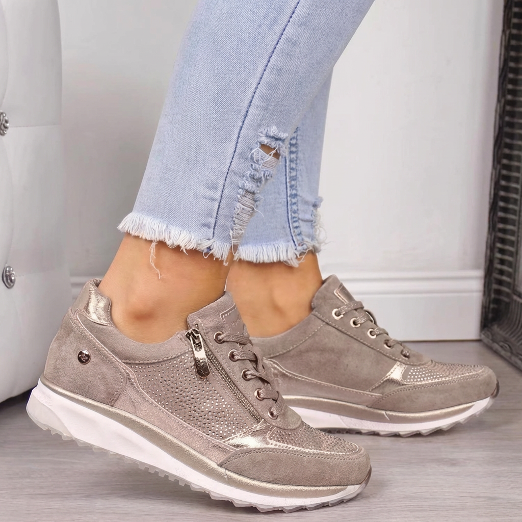 Glevato | Women's Orthopedic Sneakers with Side Zipper