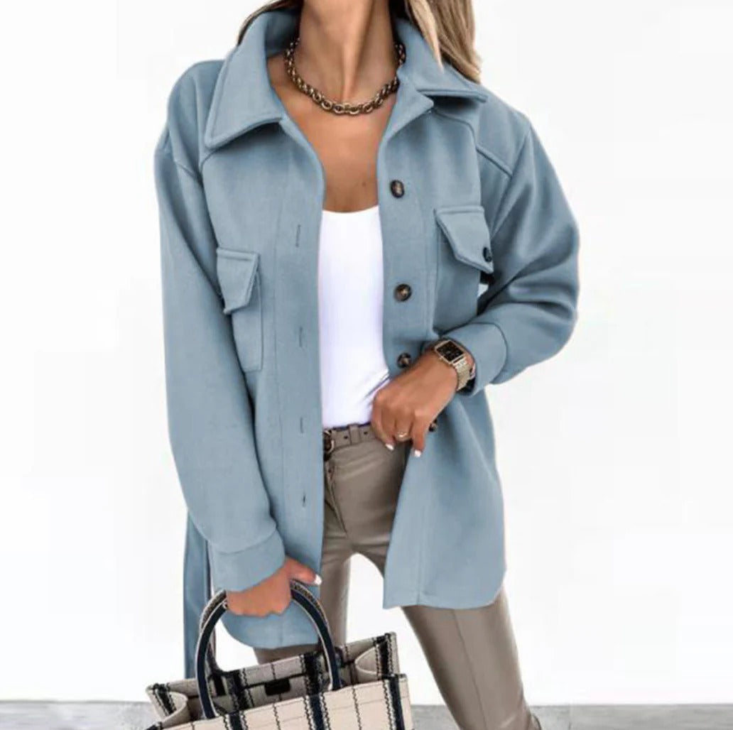 Glevato | Women's Overshirt Jacket with Belt