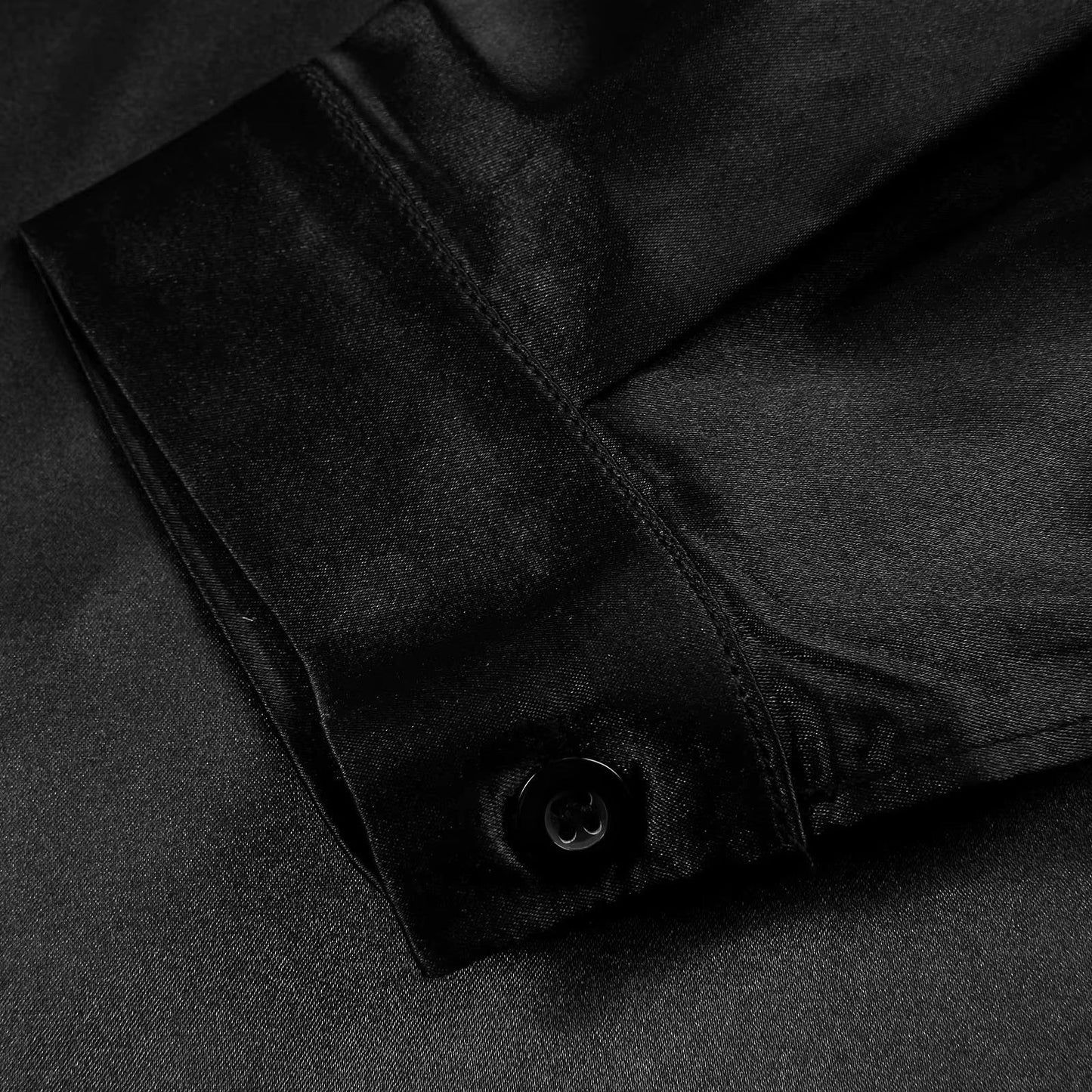 Satin shirt with deep neckline - Autumn Edition