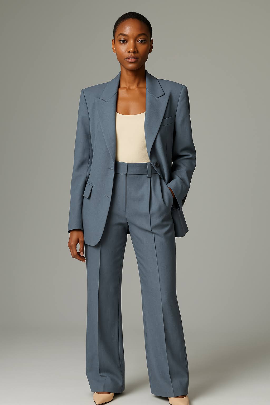 Women's Two-Piece Blazer and Pant Set - Autumn Edition