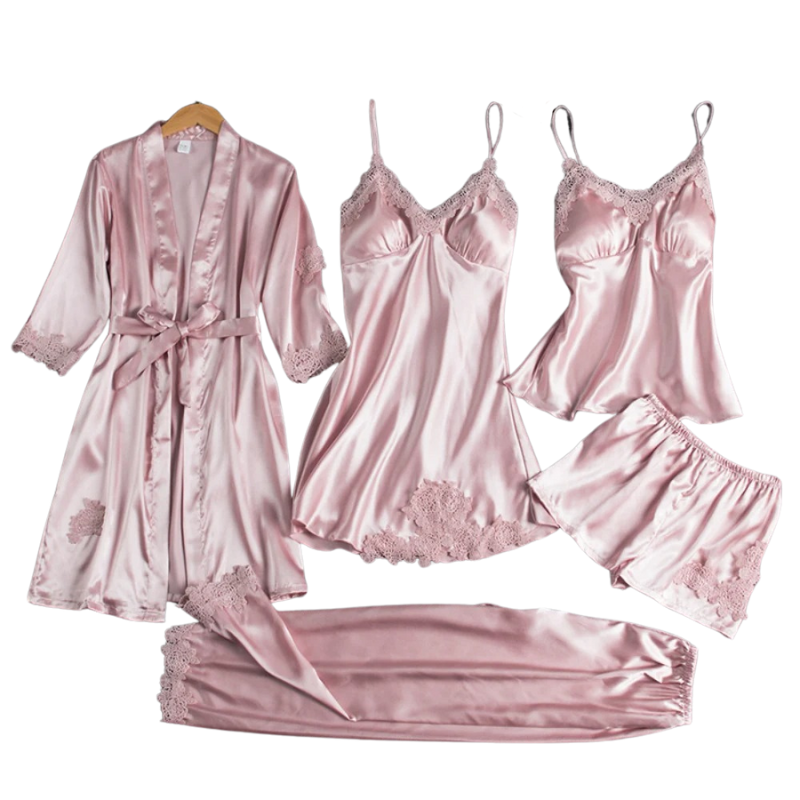 5-in-1 Satin Nightwear Set