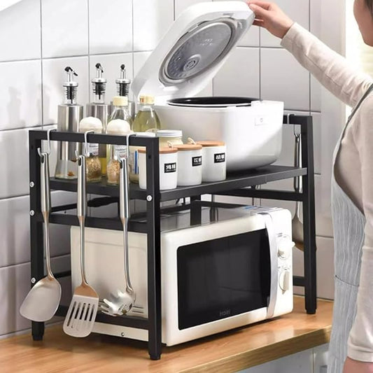 Adjustable Storage Shelf for Microwave