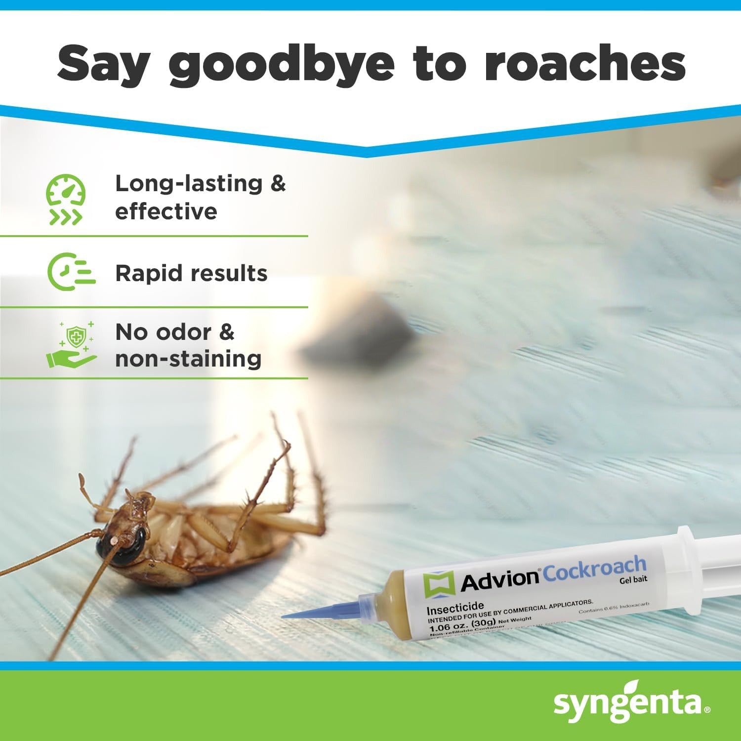 Advion Cockroach Gel Bait, Cockroach Killer, Non-Toxic Pest Control, Pest Treatment