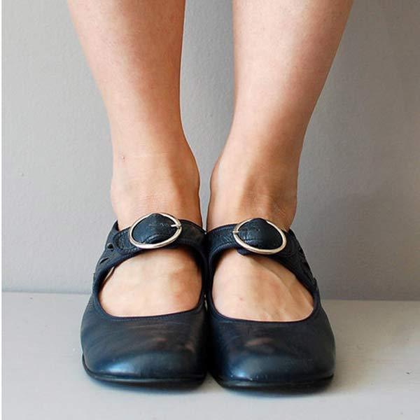 Anika - Vintage Orthopaedic Round Toe Shoes for Autumn