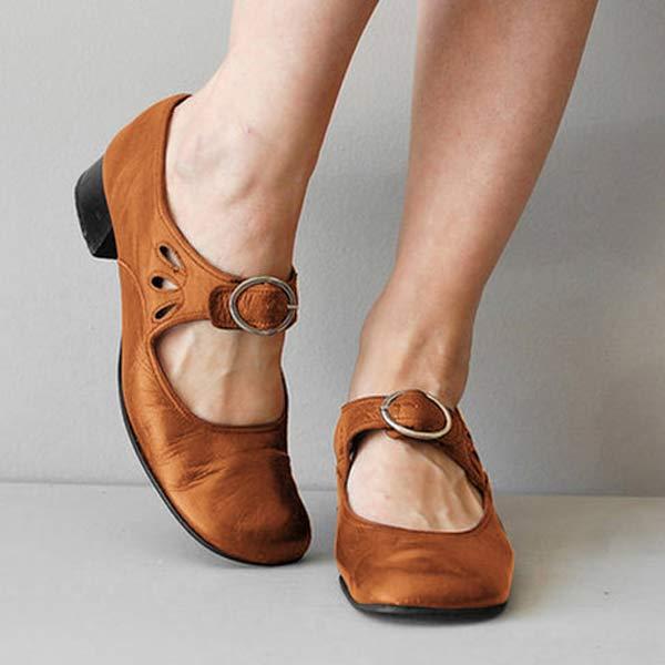 Anika - Vintage Orthopaedic Round Toe Shoes for Autumn