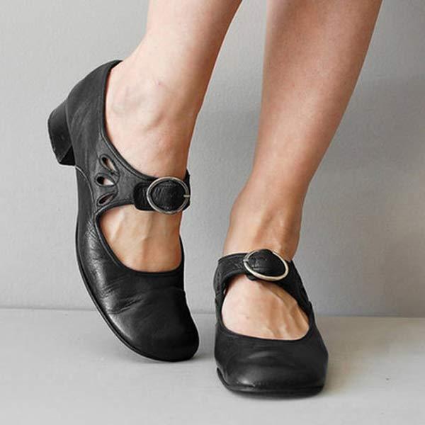 Anika - Vintage Orthopaedic Round Toe Shoes for Autumn