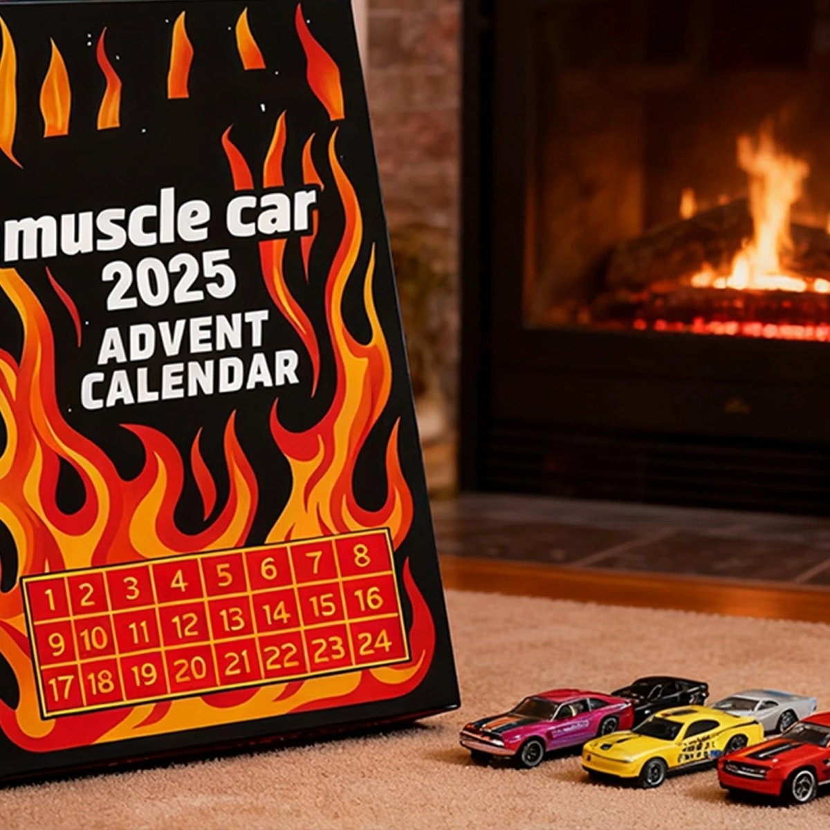 AUTOMAS – 2D Vehicle Advent Calendar with 24 Cars as a Festive Gift
