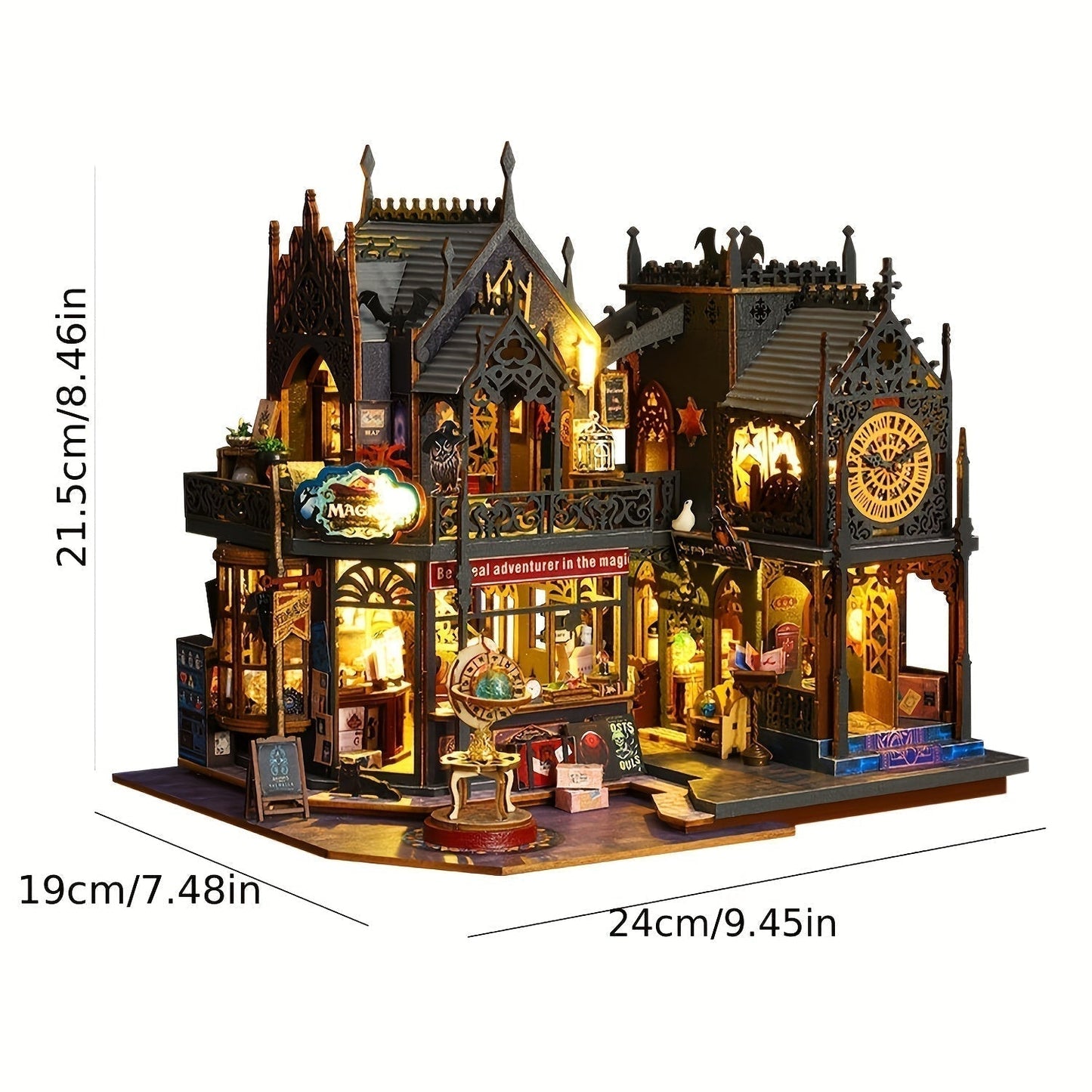Captivating Book House – 3D Wooden Puzzle with Magical Lighting