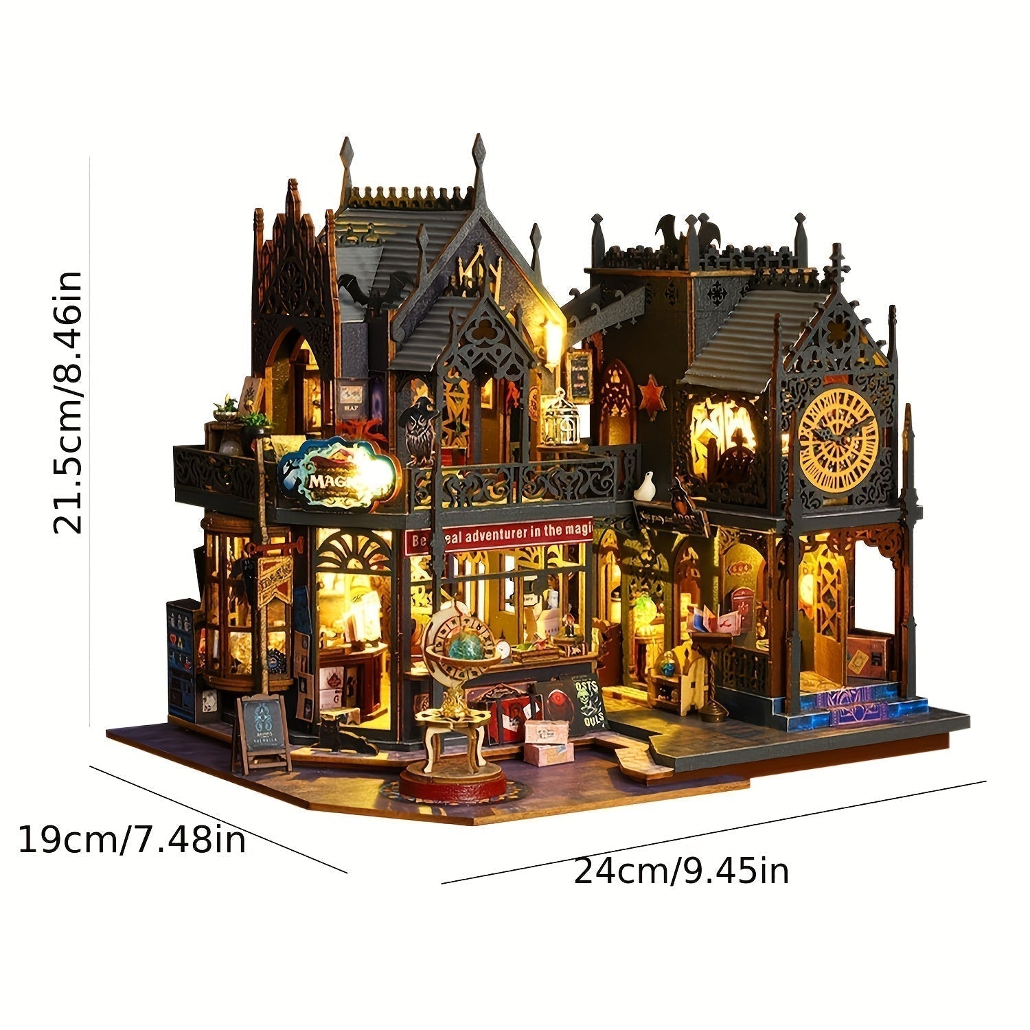 Captivating Book House – 3D Wooden Puzzle with Magical Lighting