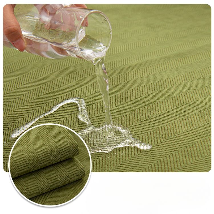 Chenille Sofa Cover with Chevron Pattern – VeluraShield