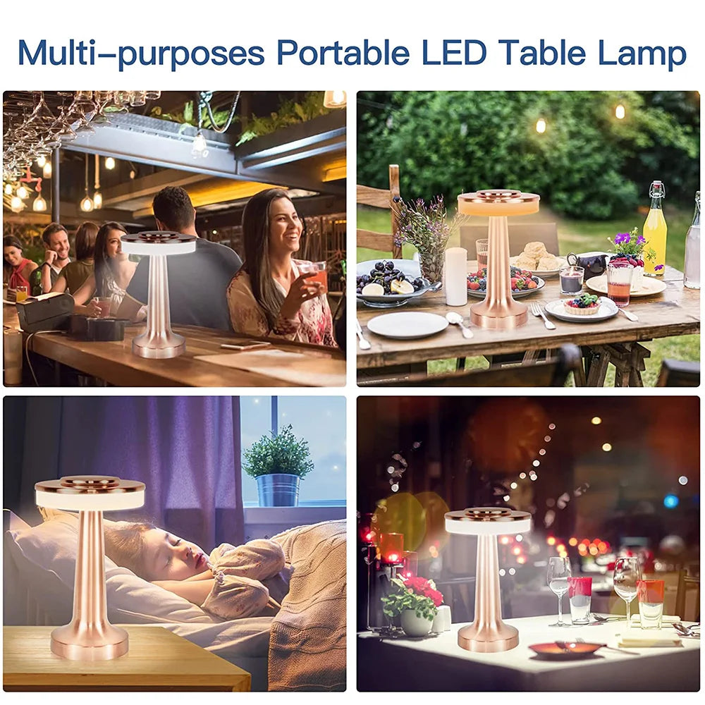 Classic Wireless Portable LED Table Lamp - LumiCrest