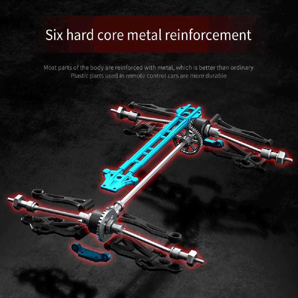 DUSTFORCE – 1:16 all-wheel-drive electric truck with LED headlights and treaded tires