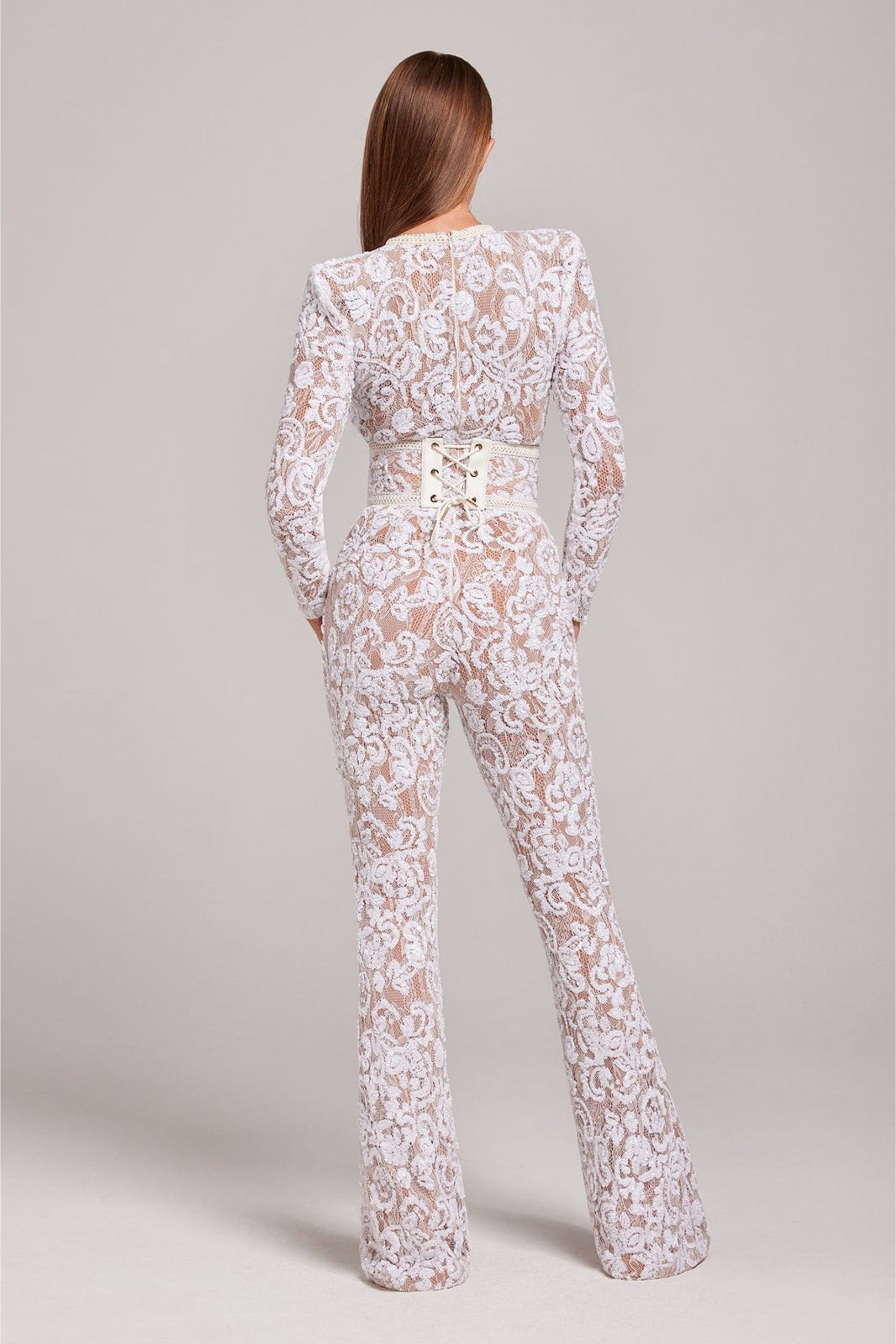 Elegant Evening Jumpsuit with V-Neck - Juliette