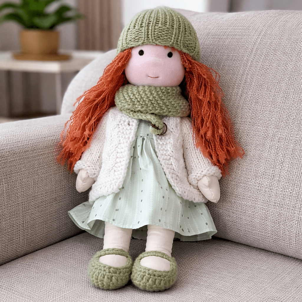 ELORA – Handmade Waldorf Doll Made of Cotton for Creative Play