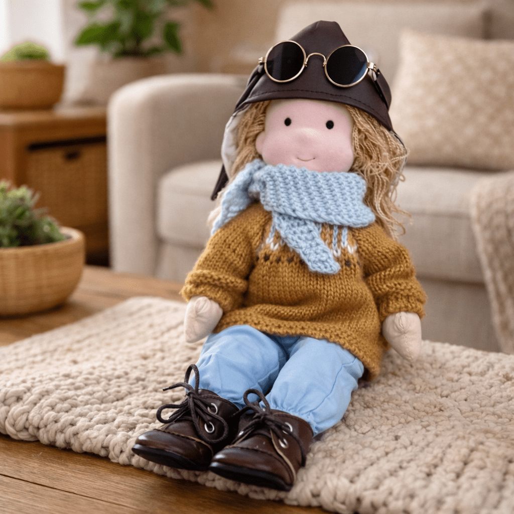 ELORA – Handmade Waldorf Doll Made of Cotton for Creative Play