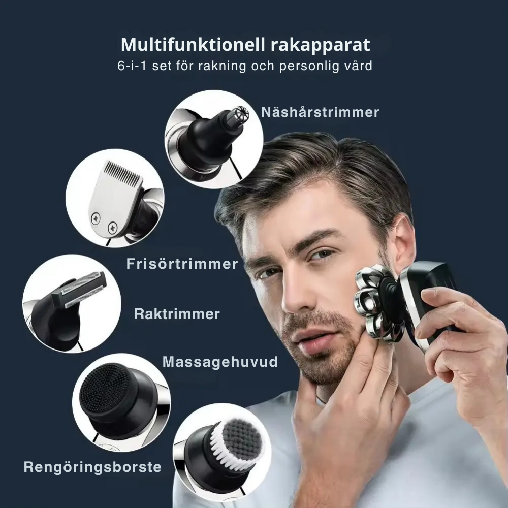 Exclusive 6-in-1 Shaver - Grooming Kit for Head and Face