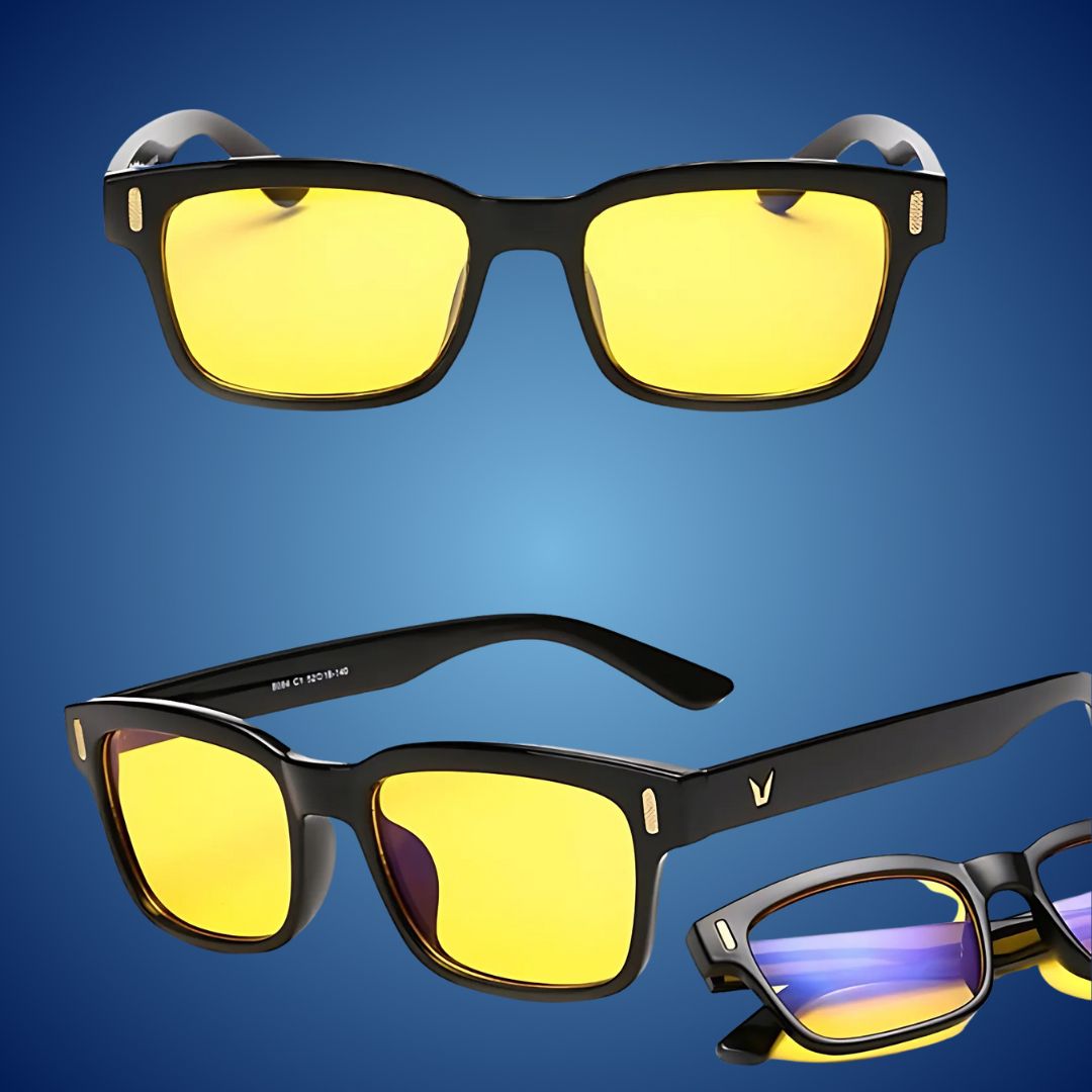 EyeShield Pro Blue Light Blocking Computer Glasses | With UV Protection - Reduces Eye Strain - Improves Sleep Quality - Relieves Eye Fatigue Glevato