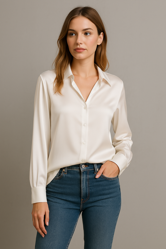 Fifine | Women's Silk Shirt | Elegant, Luxurious & Versatile | Perfect for Autumn