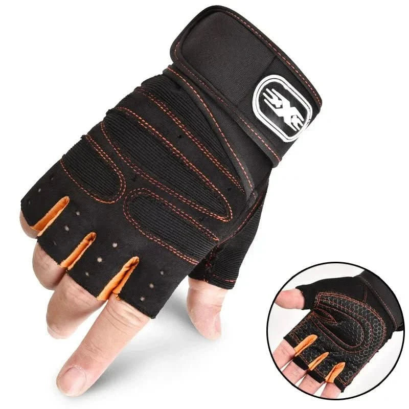 FITFLEX - Shock-resistant training gloves with wrist support | For weight training, fitness & cycling