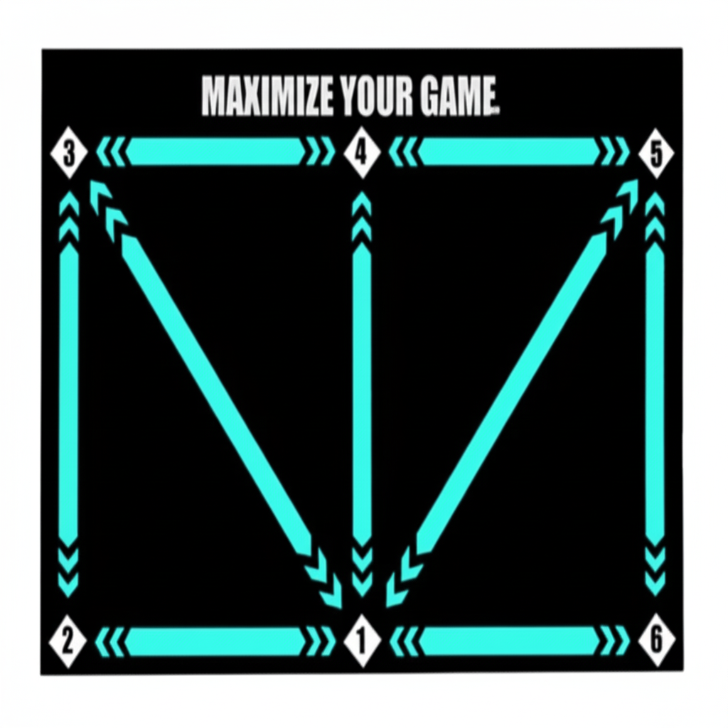 FOOTMASTER - Non-slip Soccer Training Mat for Effective Technique Training, Coordination, and Ball Control Indoors