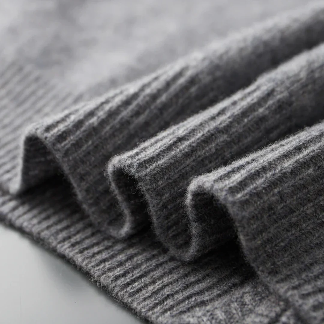 FrenchMerino - Men's Wool Cardigan with Zip, Autumn Special