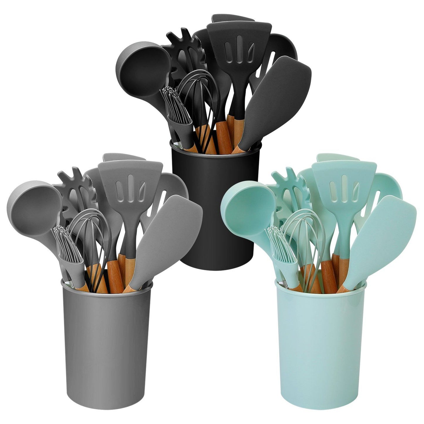 Glevato | 11-Piece: Silicone Kitchen Utensil Set