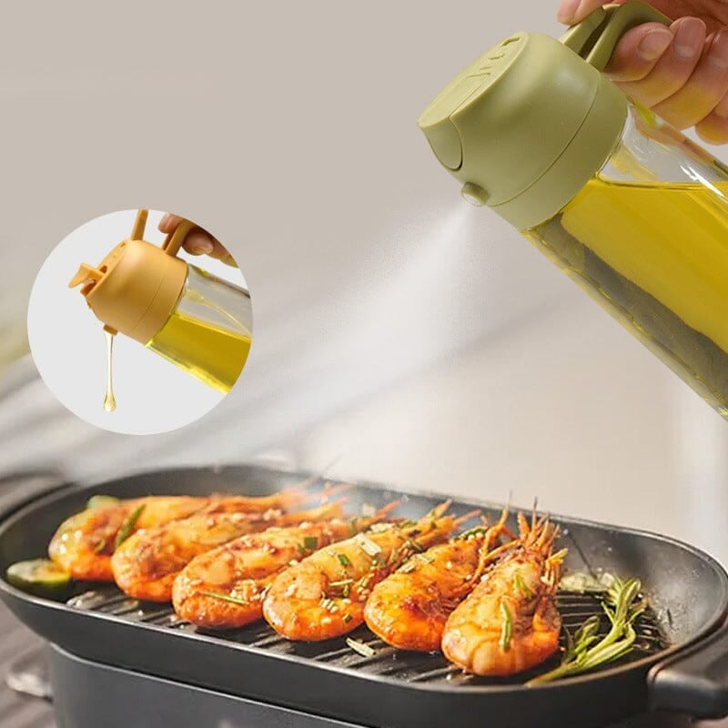 Glevato | 2-in-1 Glass Oil Sprayer and Dispenser