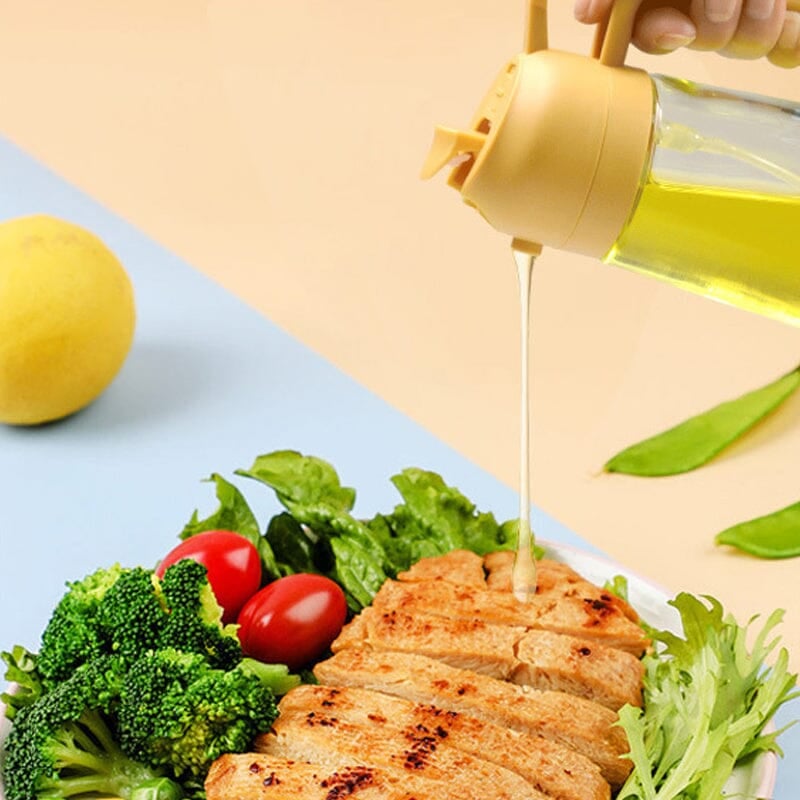 Glevato | 2-in-1 Glass Oil Sprayer and Dispenser