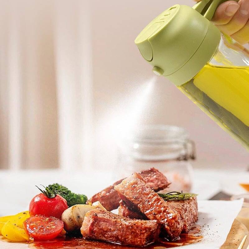 Glevato | 2-in-1 Glass Oil Sprayer and Dispenser
