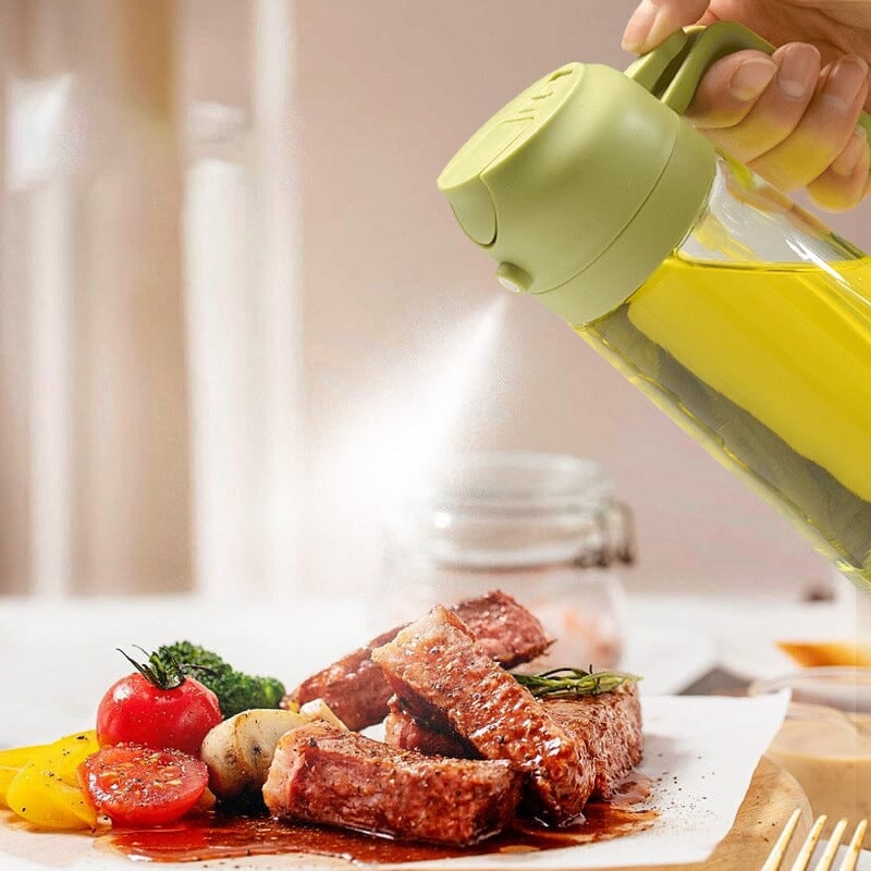 Glevato | 2-in-1 Glass Oil Sprayer and Dispenser
