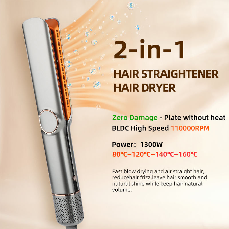 Glevato | 2-in-1 Hair Dryer & Straightener for Effortless Styling