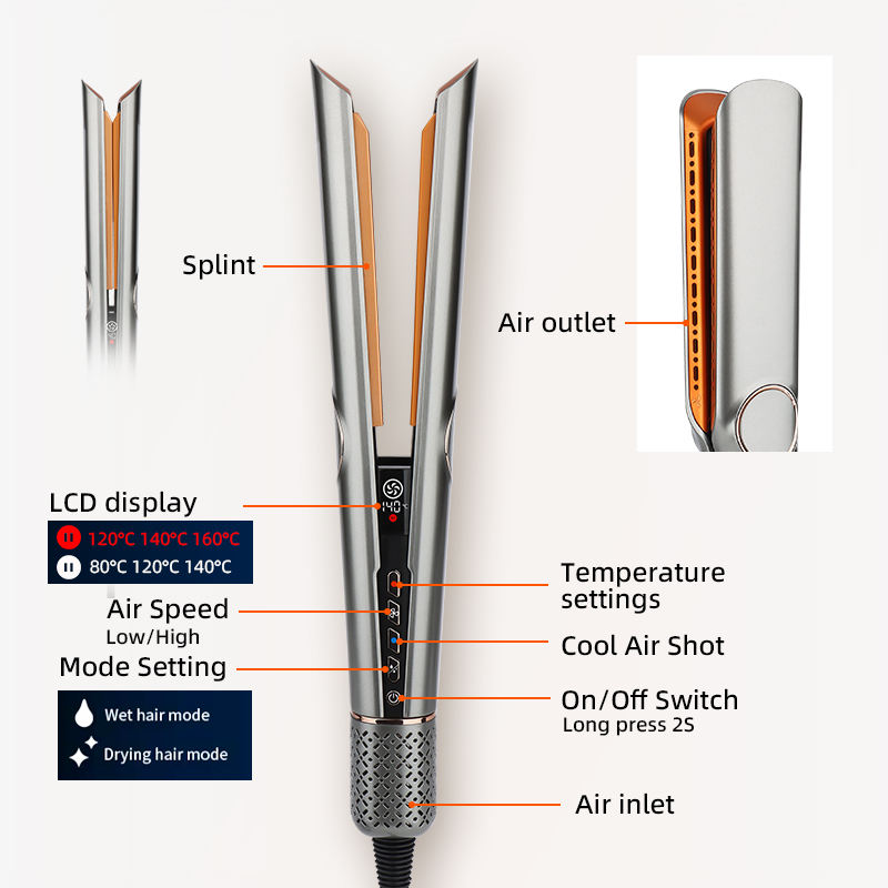 Glevato | 2-in-1 Hair Dryer & Straightener for Effortless Styling