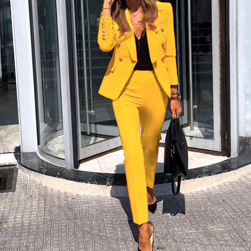 Glevato 2-Piece Blazer-Pants Set