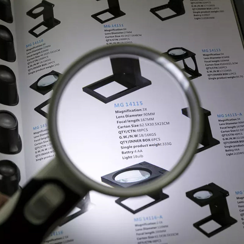 Glevato | 20X Optical Magnifying Glass with LED Light